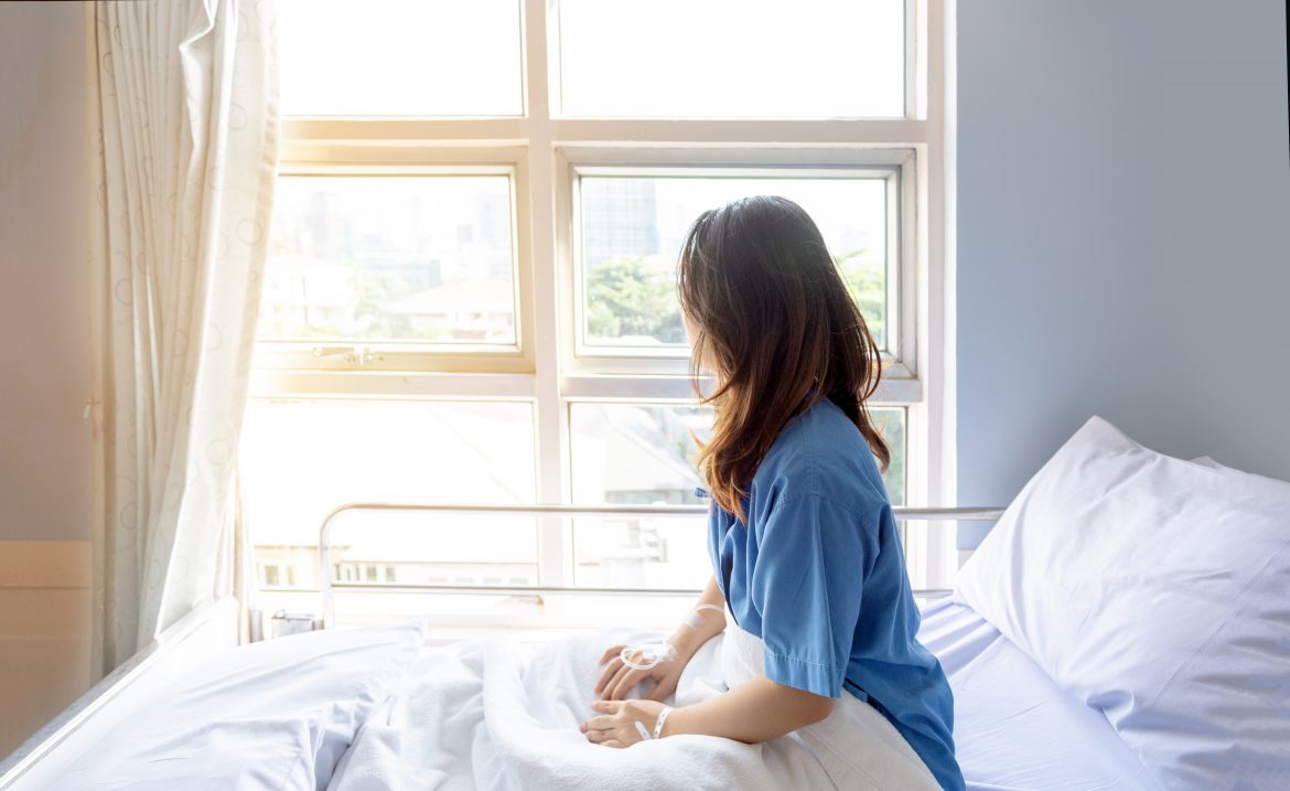 a woman preparing for an ivf egg retrieval