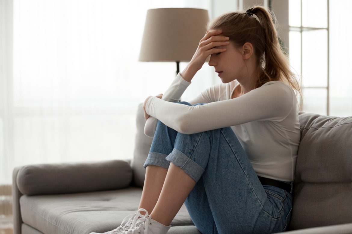 a stressed out woman