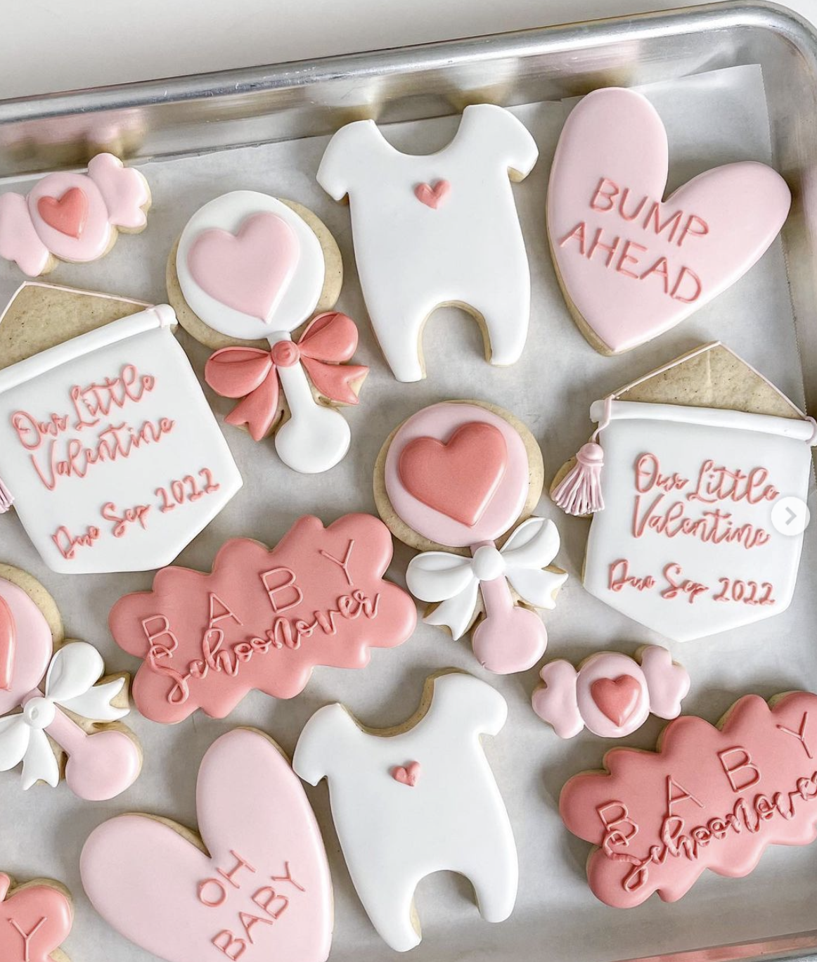 Valentine's Day pregnancy announcement ideas - cookies